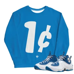Air Penny 2 Atlantic Blue "1 Cent" Sweatshirt