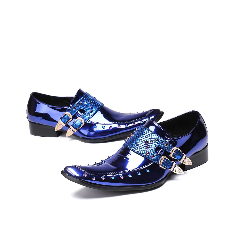 AOMISHOES™  Multicolor Rivets Dress Shoes #8026