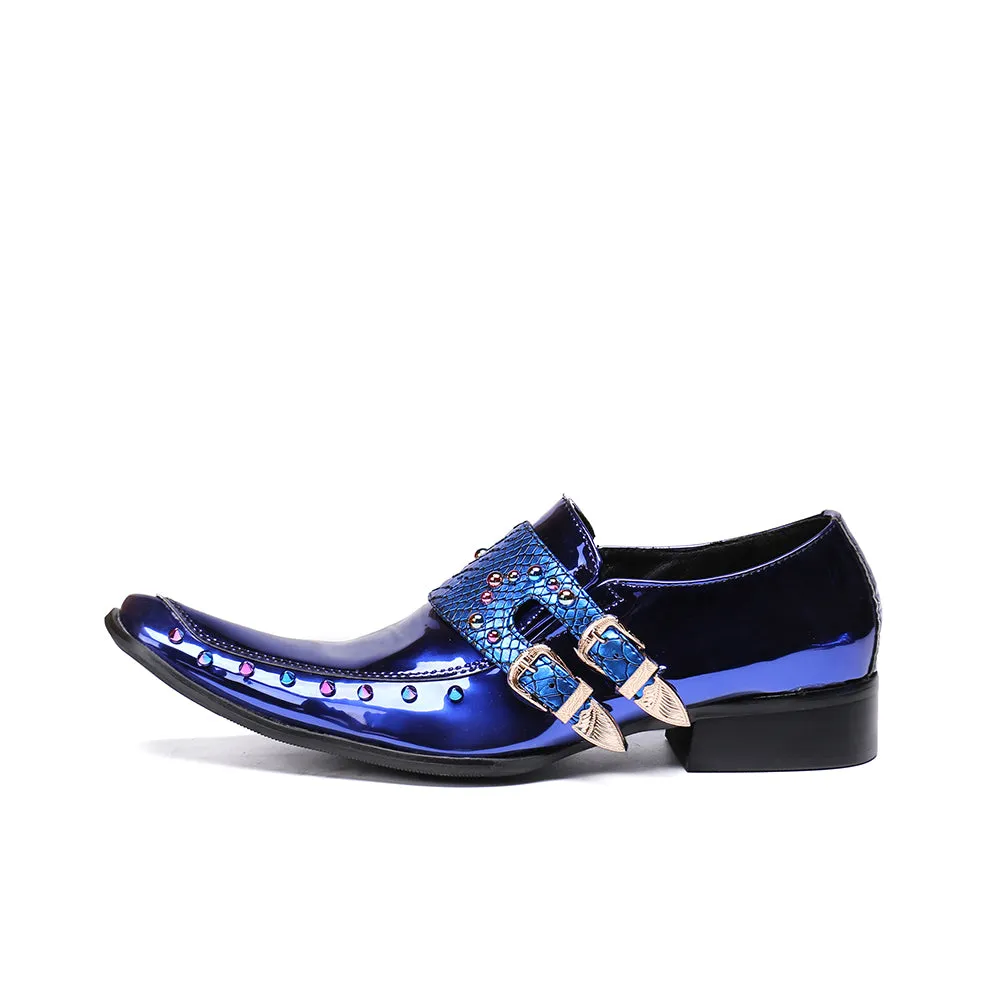 AOMISHOES™  Multicolor Rivets Dress Shoes #8026