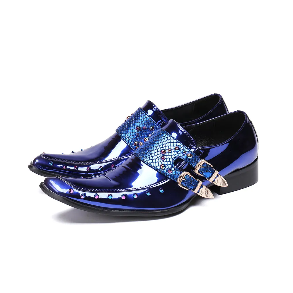 AOMISHOES™  Multicolor Rivets Dress Shoes #8026