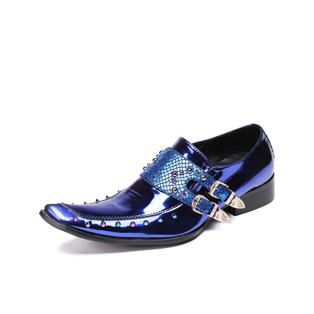 AOMISHOES™  Multicolor Rivets Dress Shoes #8026
