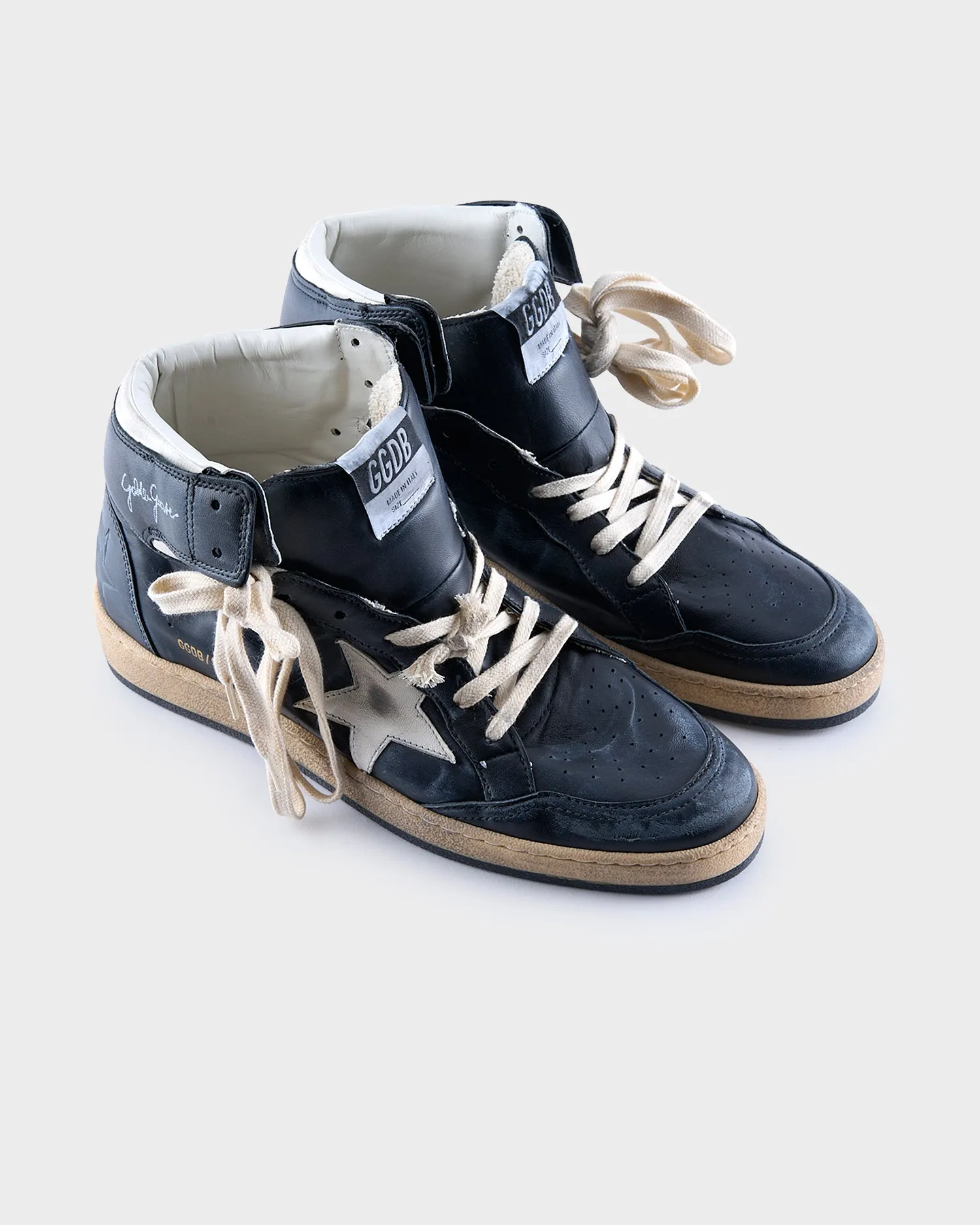 Black And White Nappa Sky Star Sneakers