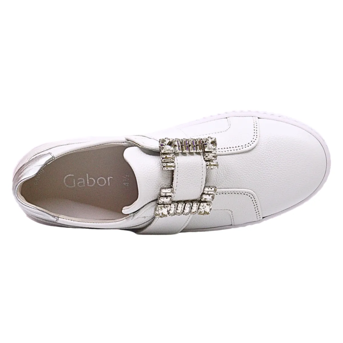 Brilliant Sneaker White Pebbled Leather