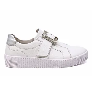 Brilliant Sneaker White Pebbled Leather
