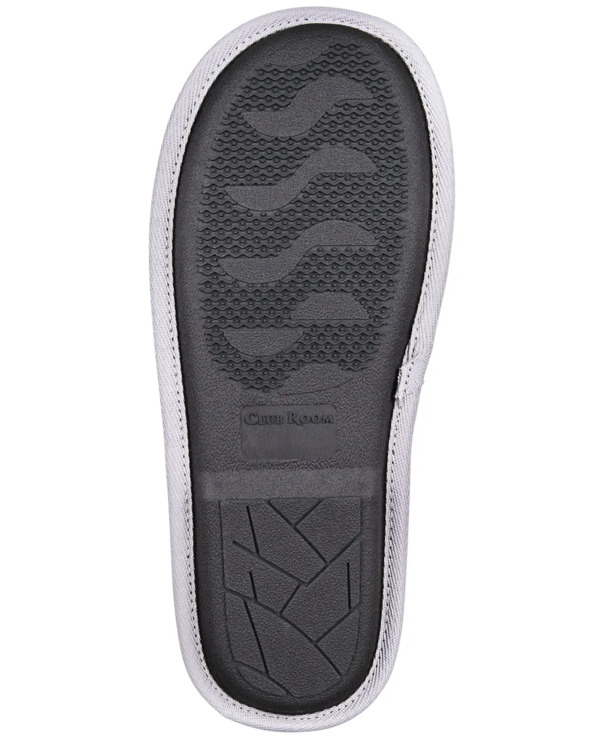 Club Room Mens Hoppy Holidays Slip On Slippers Light Grey Small 6 to 7