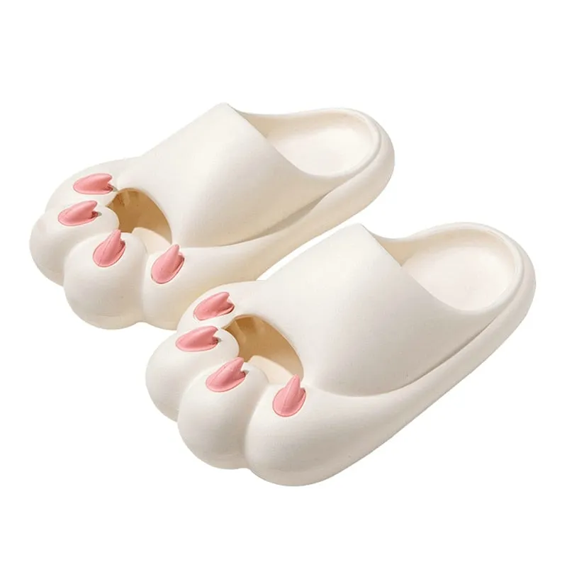 Comfortable and Stylish Cute Cat Paw Slippers: Perfect for Lounging at Home or Relaxing at the Beach