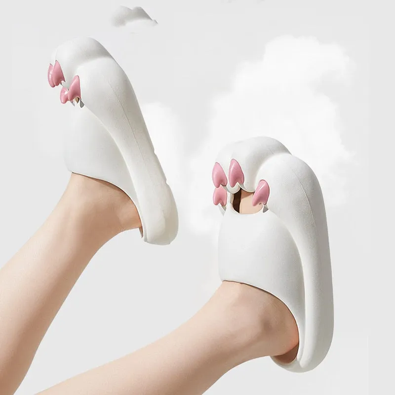 Comfortable and Stylish Cute Cat Paw Slippers: Perfect for Lounging at Home or Relaxing at the Beach