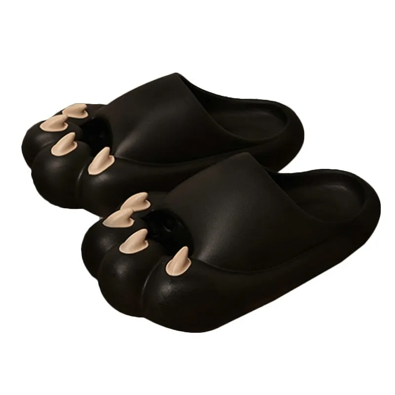 Comfortable and Stylish Cute Cat Paw Slippers: Perfect for Lounging at Home or Relaxing at the Beach