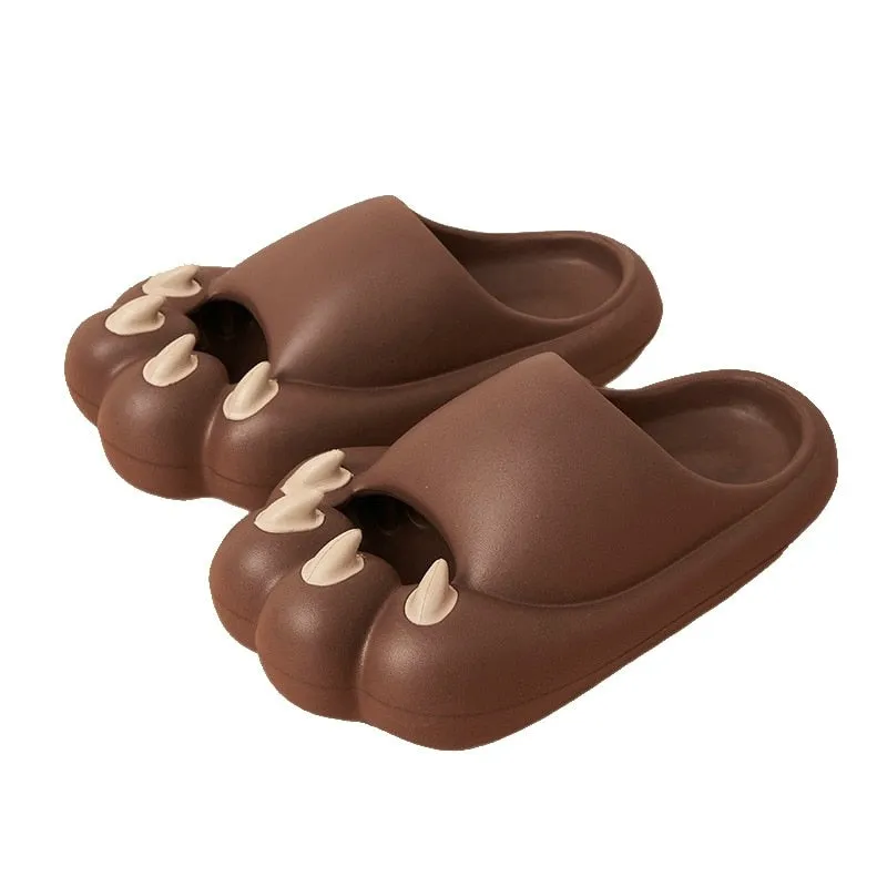 Comfortable and Stylish Cute Cat Paw Slippers: Perfect for Lounging at Home or Relaxing at the Beach