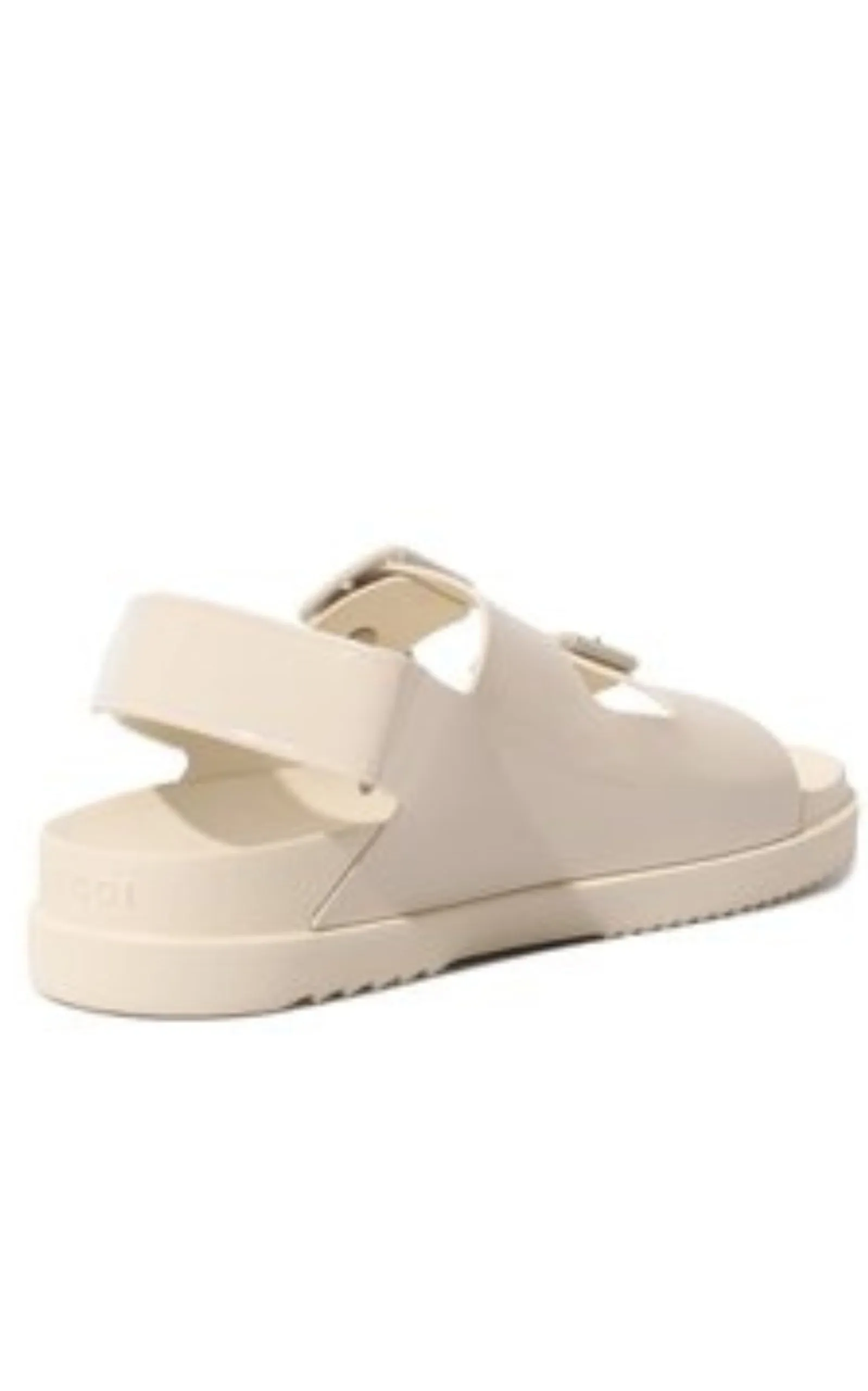 Dusty White Double G Rubber Sandals