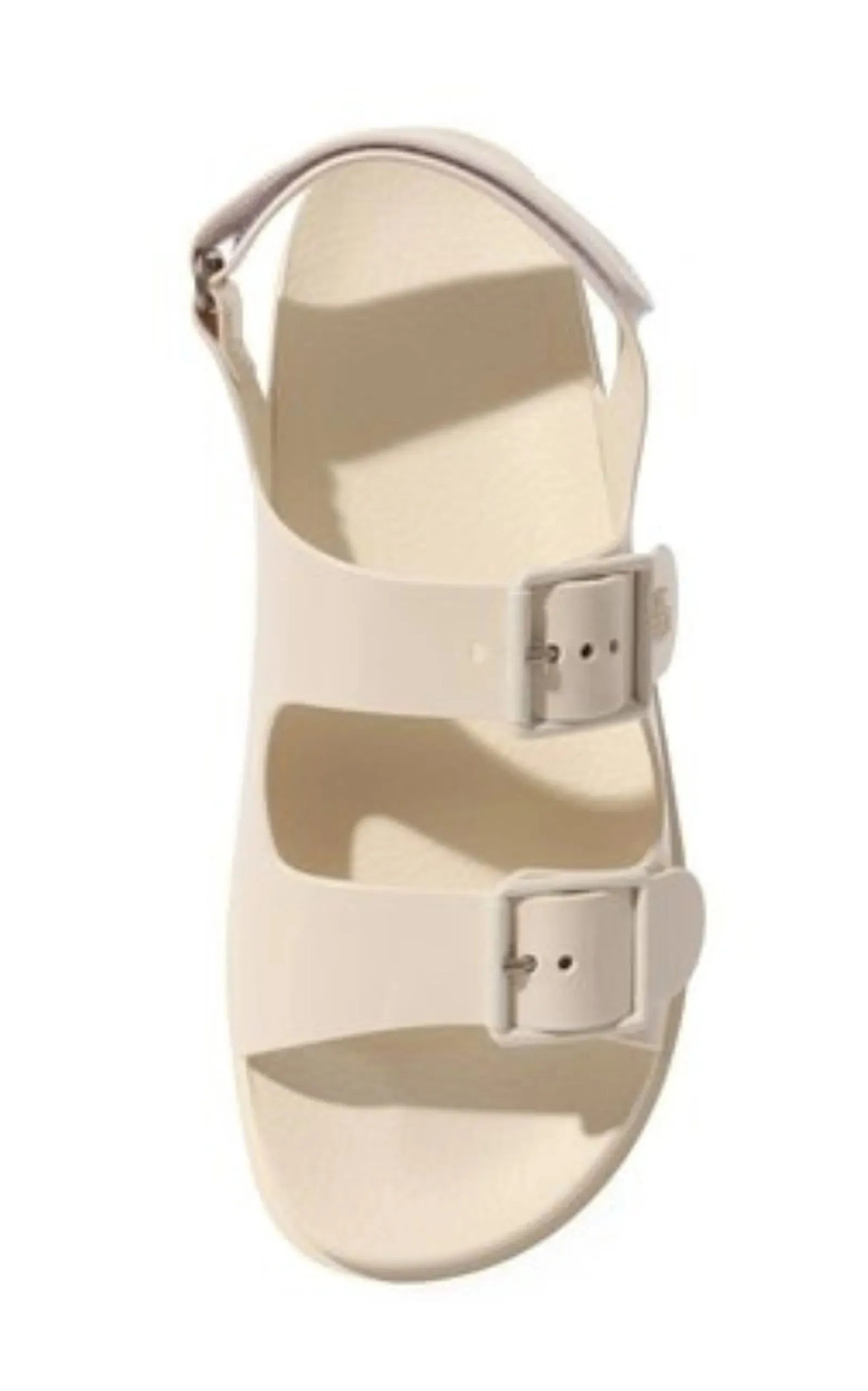 Dusty White Double G Rubber Sandals