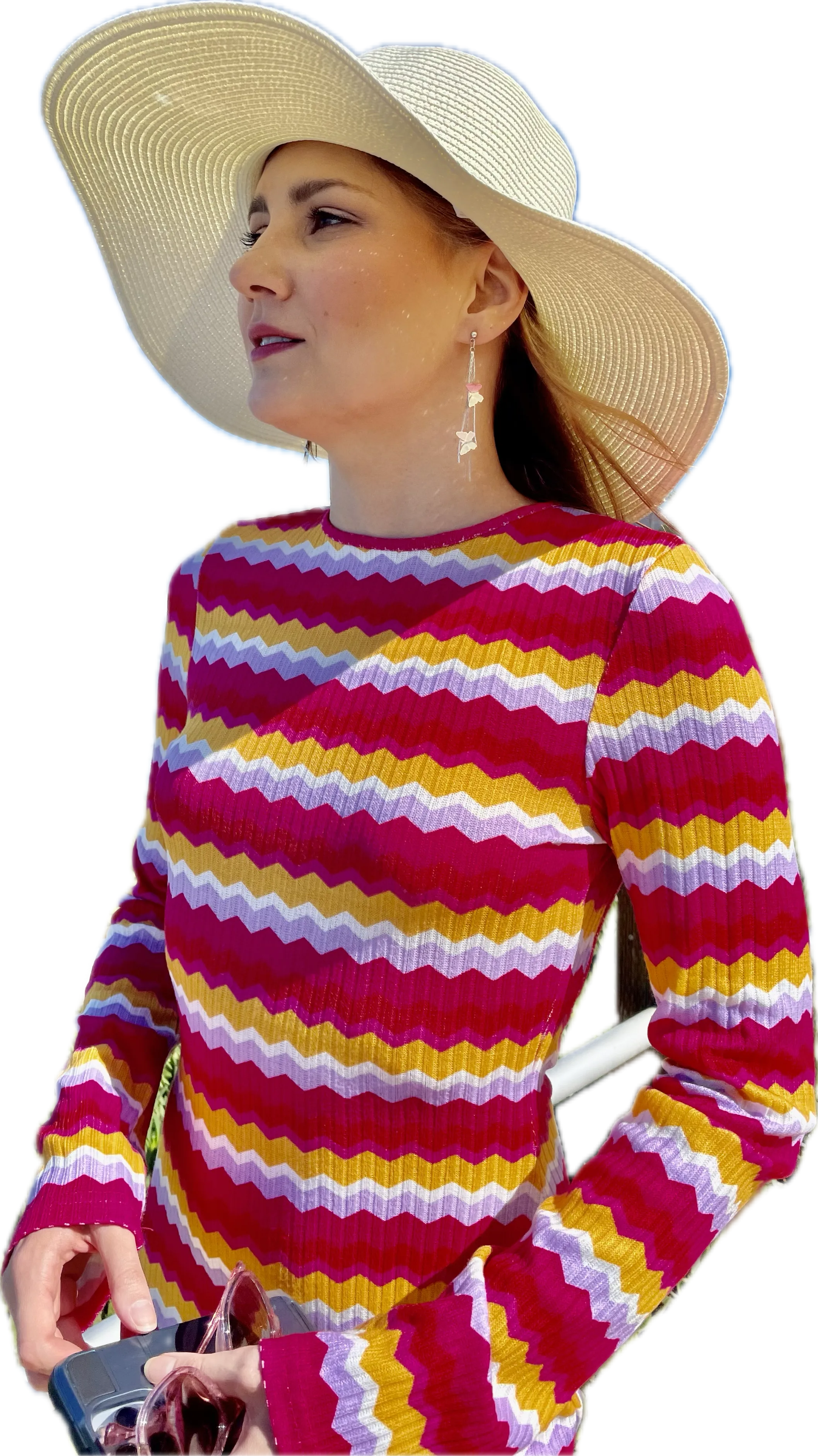 Forever Fun Y2K Long Sleeve Open Back Dress in Pink