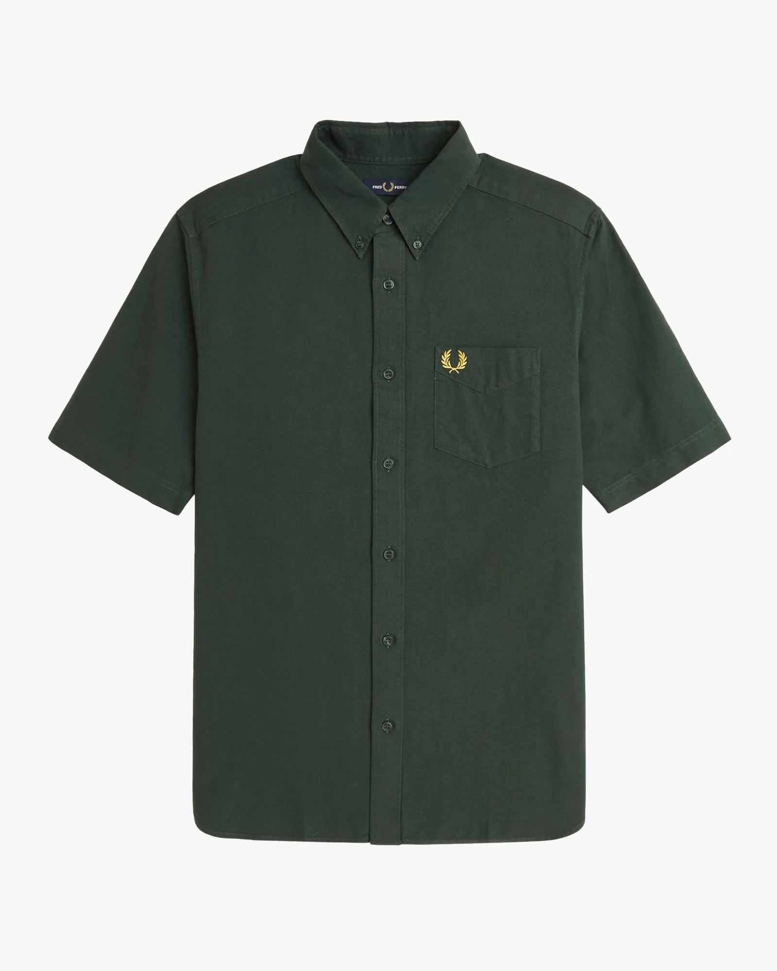 Fred Perry S/S Oxford Shirt - Court Green