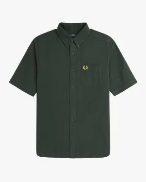 Fred Perry S/S Oxford Shirt - Court Green