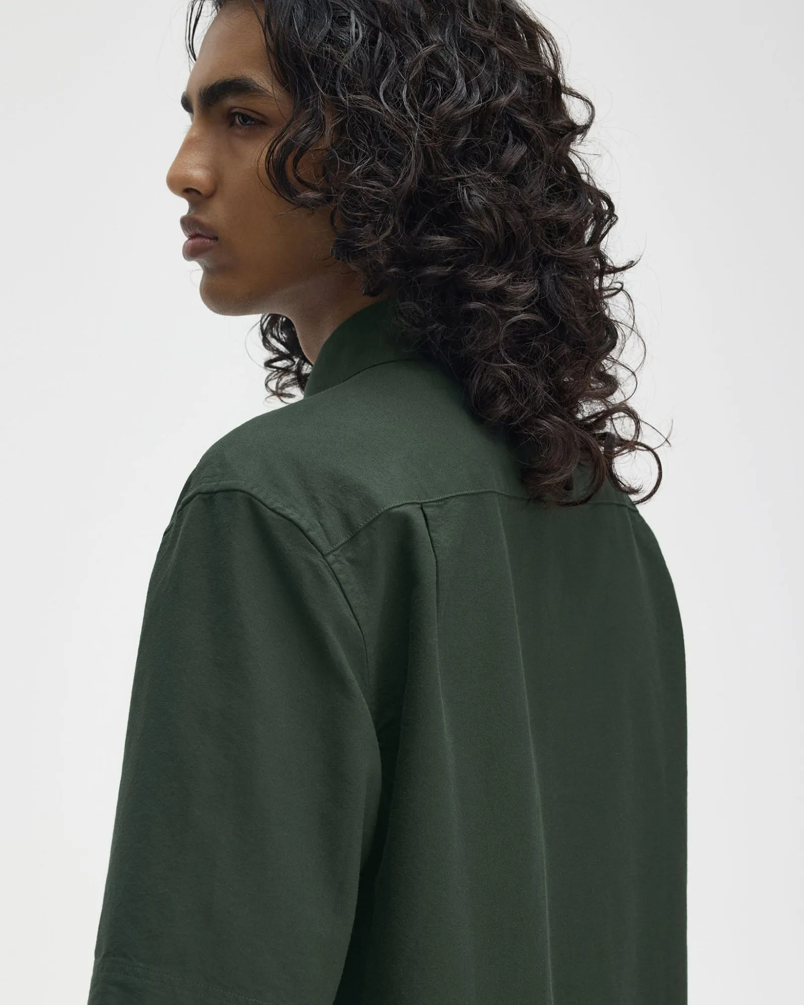 Fred Perry S/S Oxford Shirt - Court Green