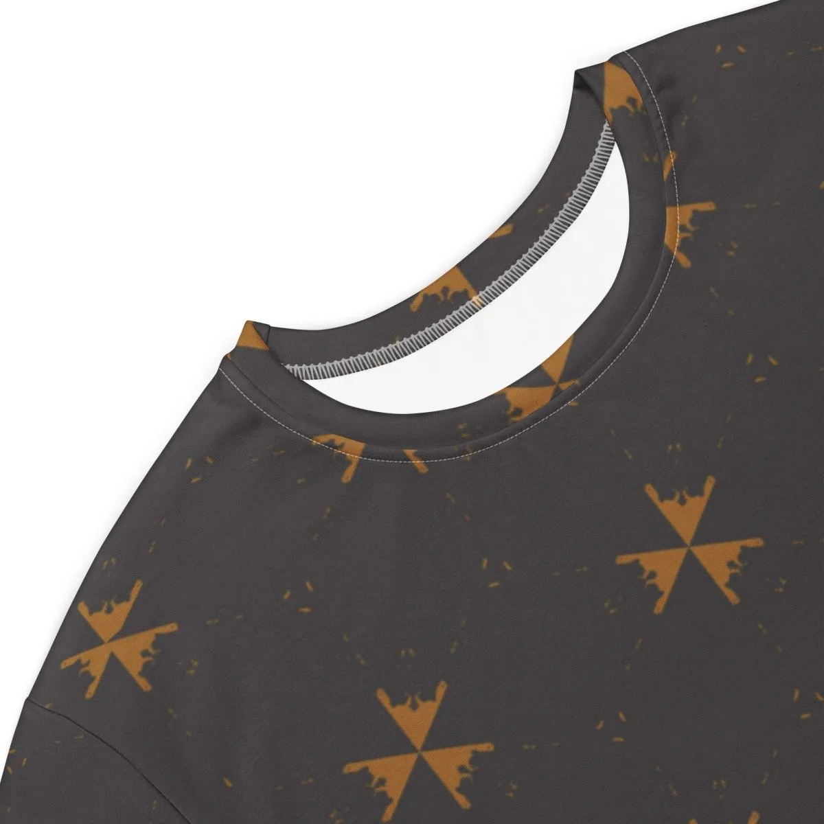 Gray Abstract Oversized T-Shirt Dress 2XS-6XL