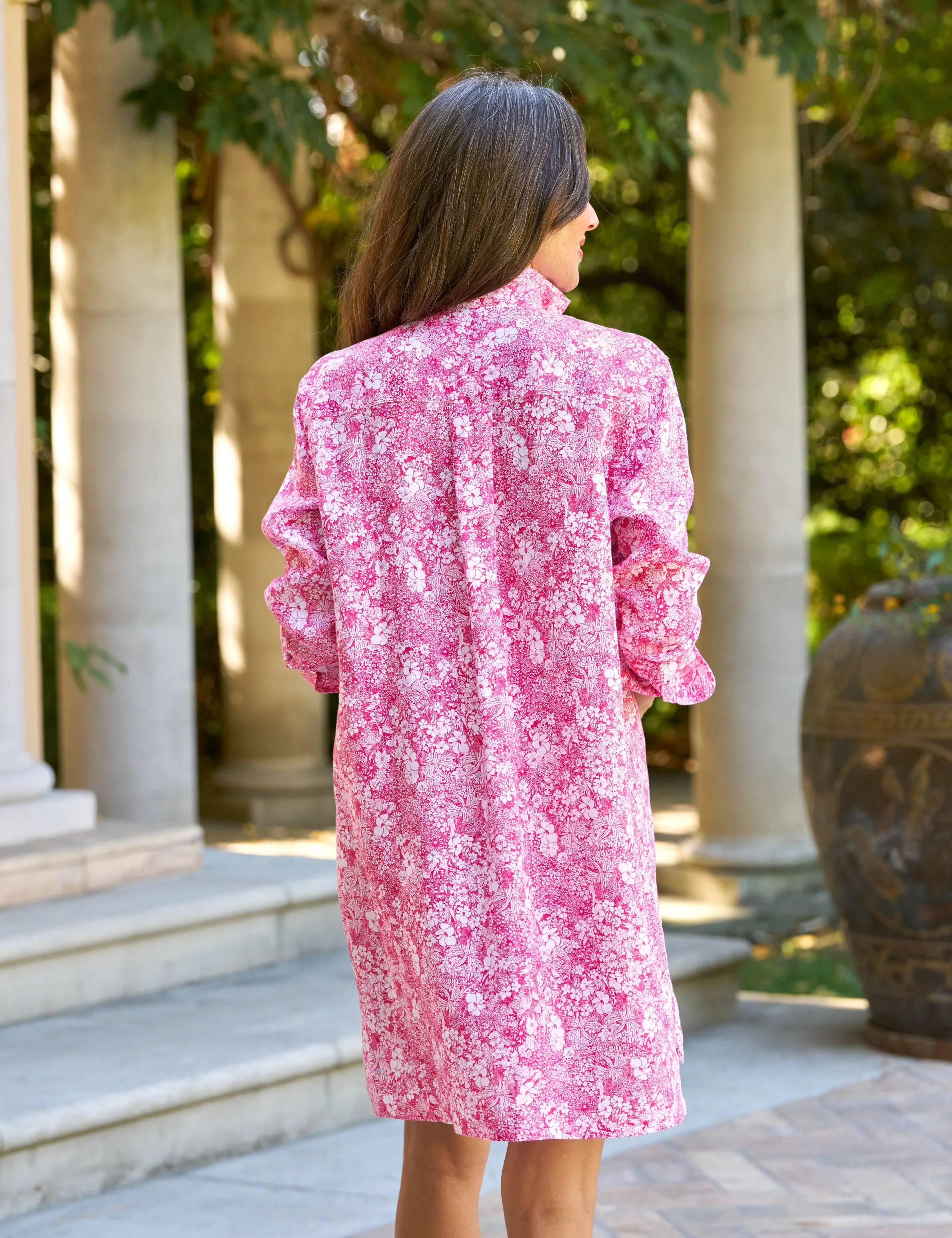 HUNTER Pink Floral, Italian Classic Linen