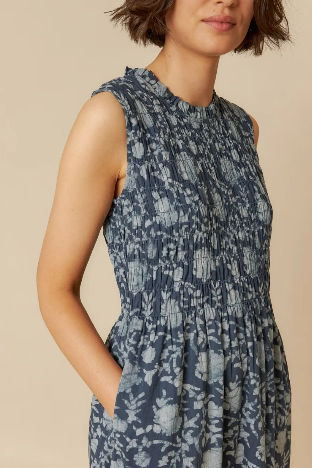 Indigo Blue Elastic Maxi Dress | Indi & Cold