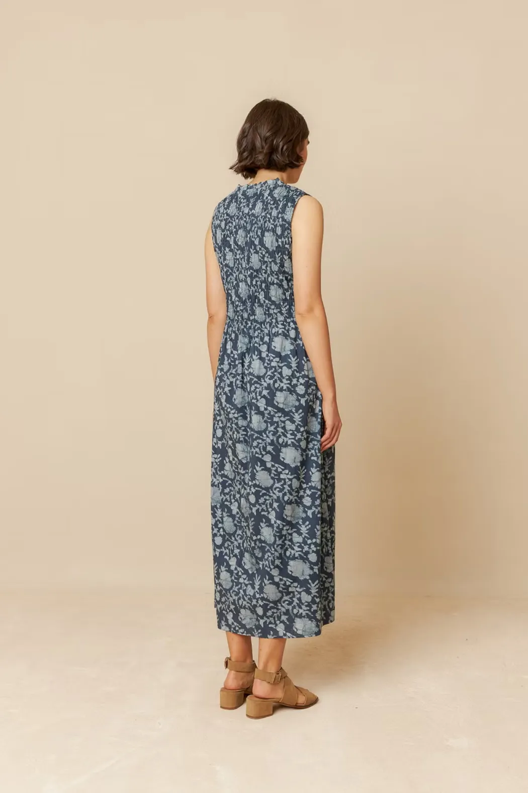 Indigo Blue Elastic Maxi Dress | Indi & Cold