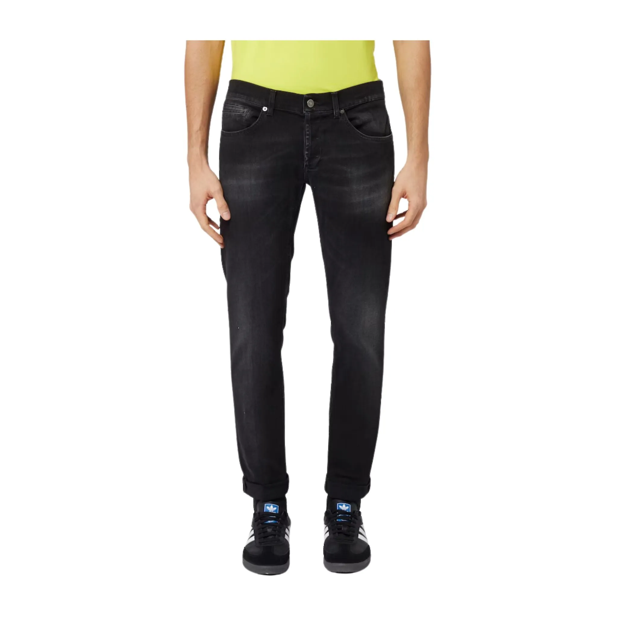 Jeans Uomo Nero con vita media
