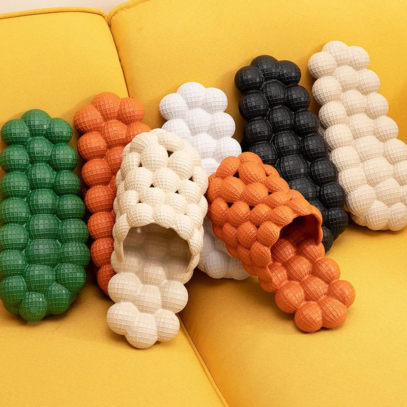 Lychee Bubble Slippers for Women Men's Beach Slides Sandals Soft Massage - MOQ 10 PCS