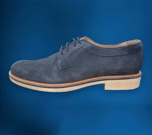 Men's Rio Perferated Suede Derby- Navy