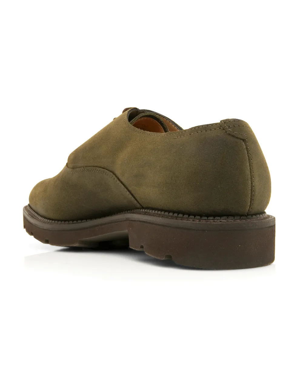 Milton Waxed Suede Derby in Green