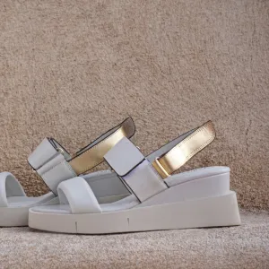NAKED FEET - PARADOX in CHAMOIS Wedge Sandals