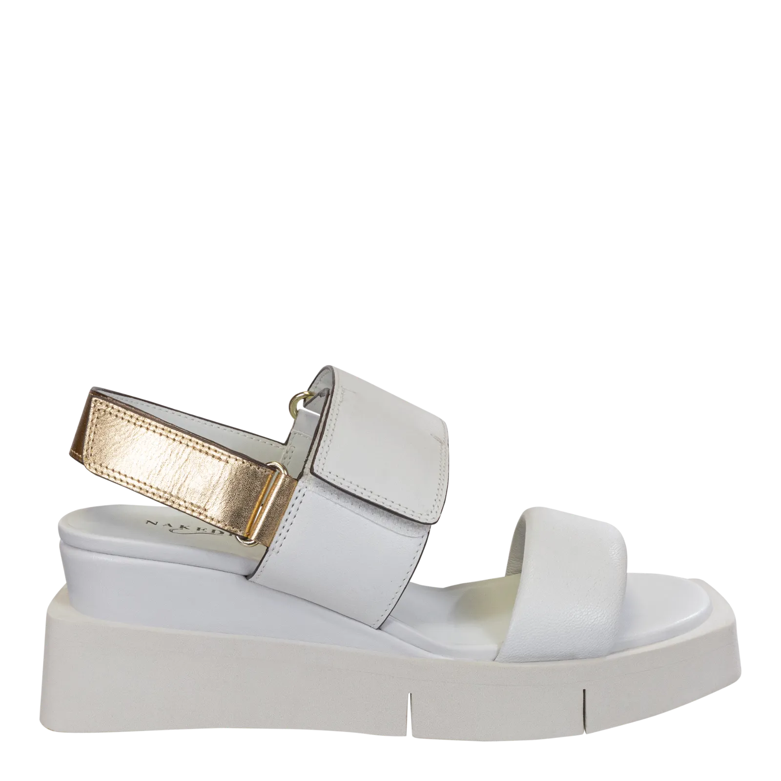 NAKED FEET - PARADOX in CHAMOIS Wedge Sandals