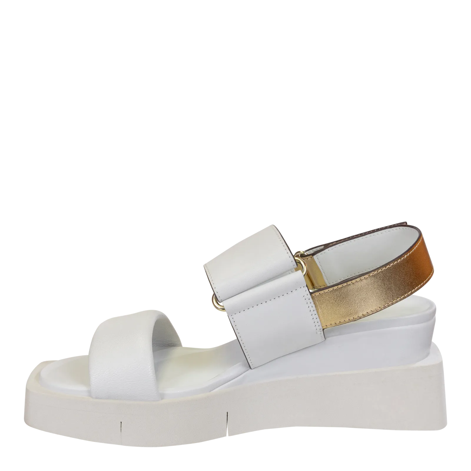 NAKED FEET - PARADOX in CHAMOIS Wedge Sandals