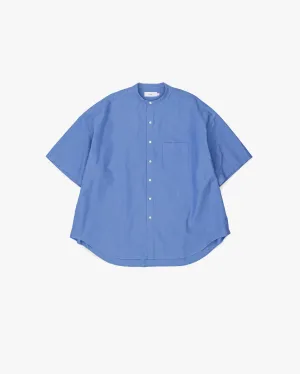 Oxford S/S Oversized Band Collar Shirt
