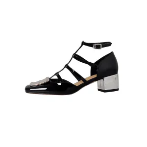 Plated Toe Caged Sandal