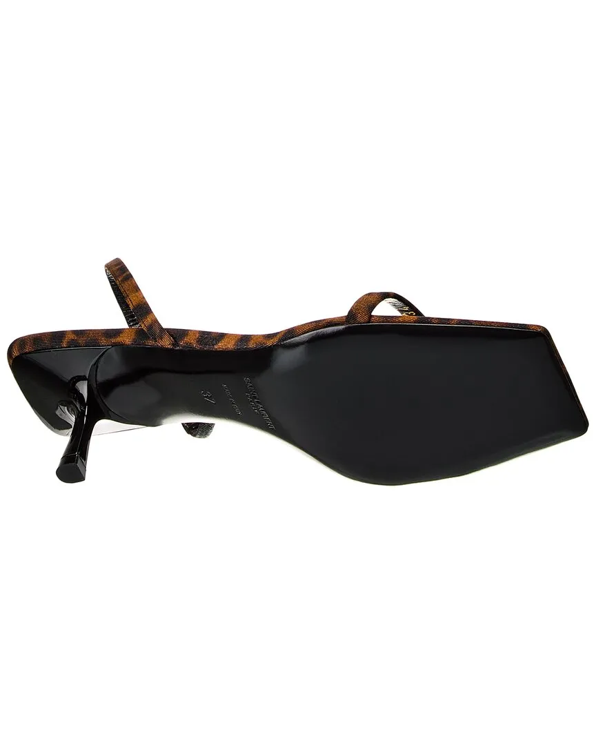 Saint Laurent Jaspe 55 Grosgrain Slingback Sandal