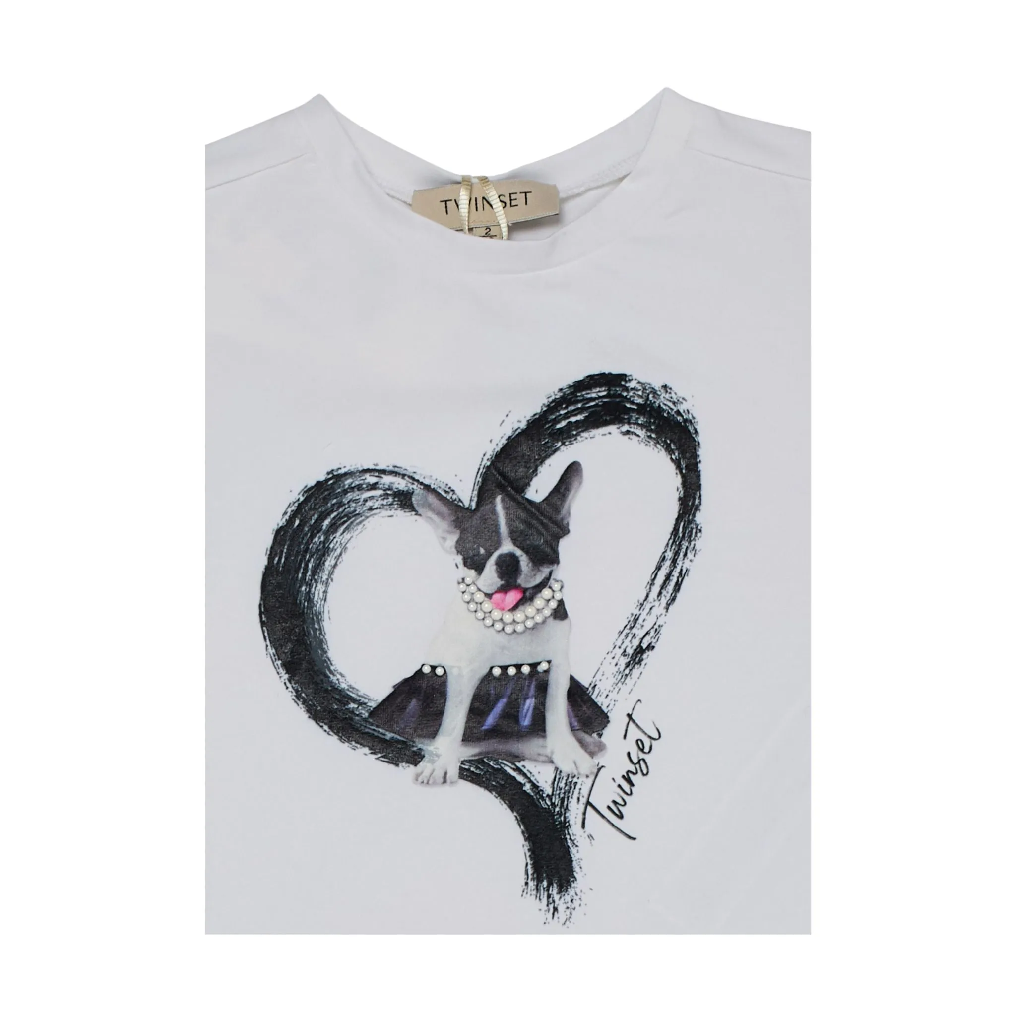 T-Shirt Bambina Bianca con stampa