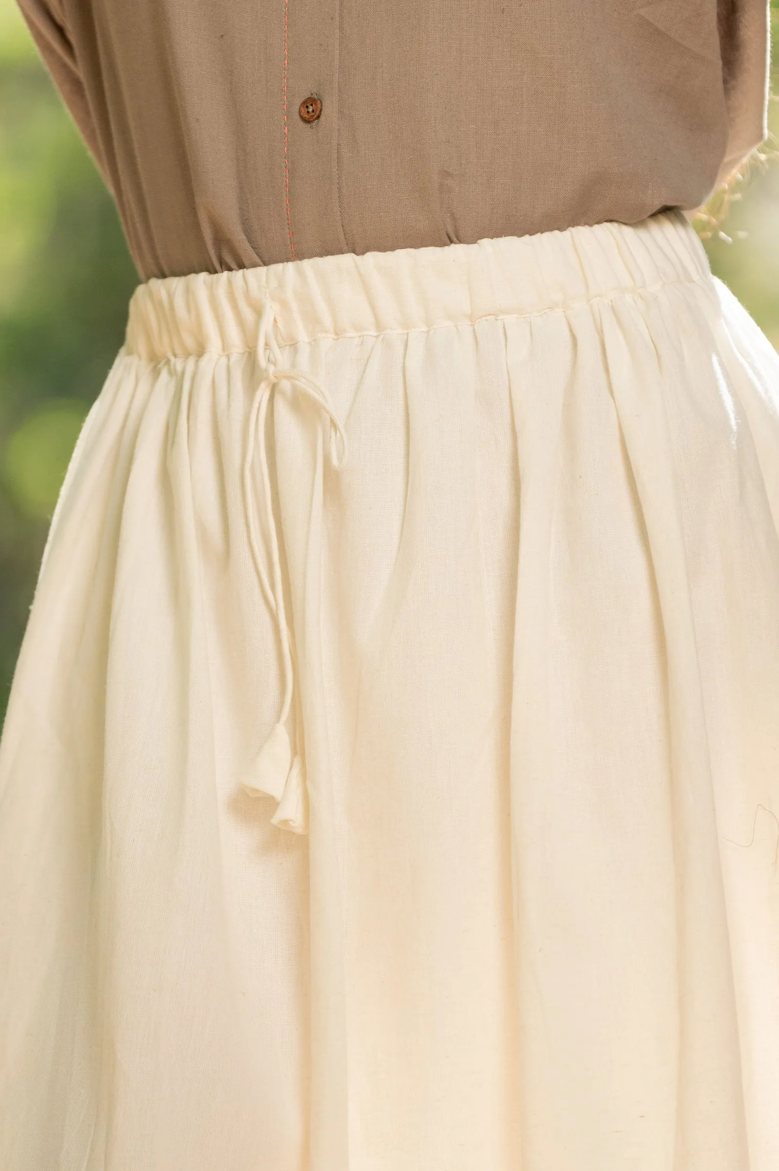 Women Cottonflex Aline Loose Fit Skirt White