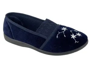 Womens Navy Slipper