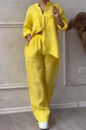 Women's Summer Linen Two-Piece Set