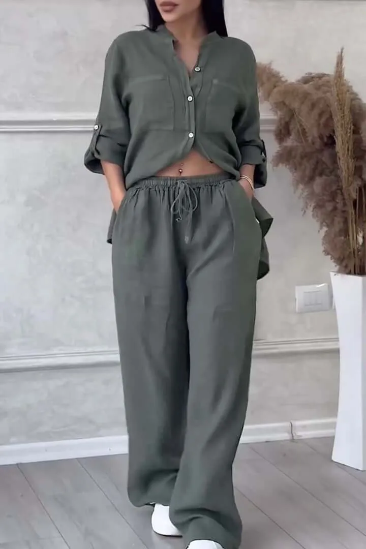 Women's Summer Linen Two-Piece Set