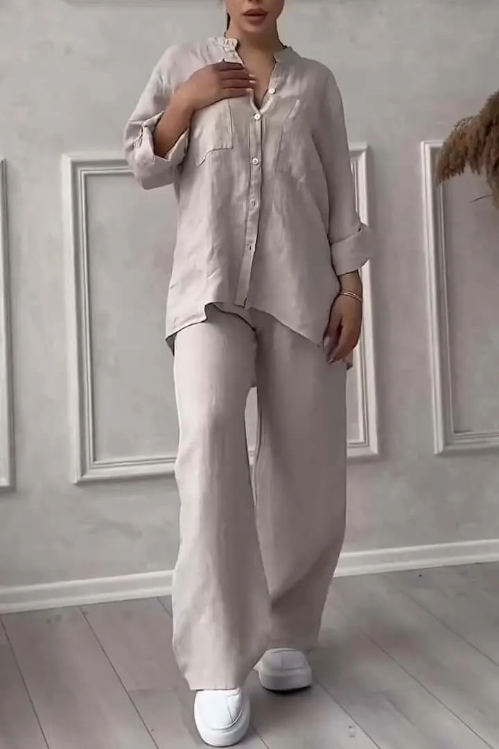 Women's Summer Linen Two-Piece Set